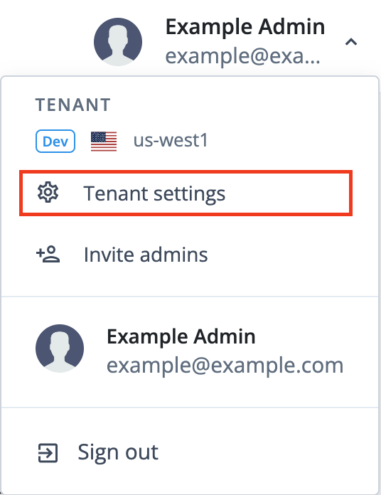 Tenant Settings