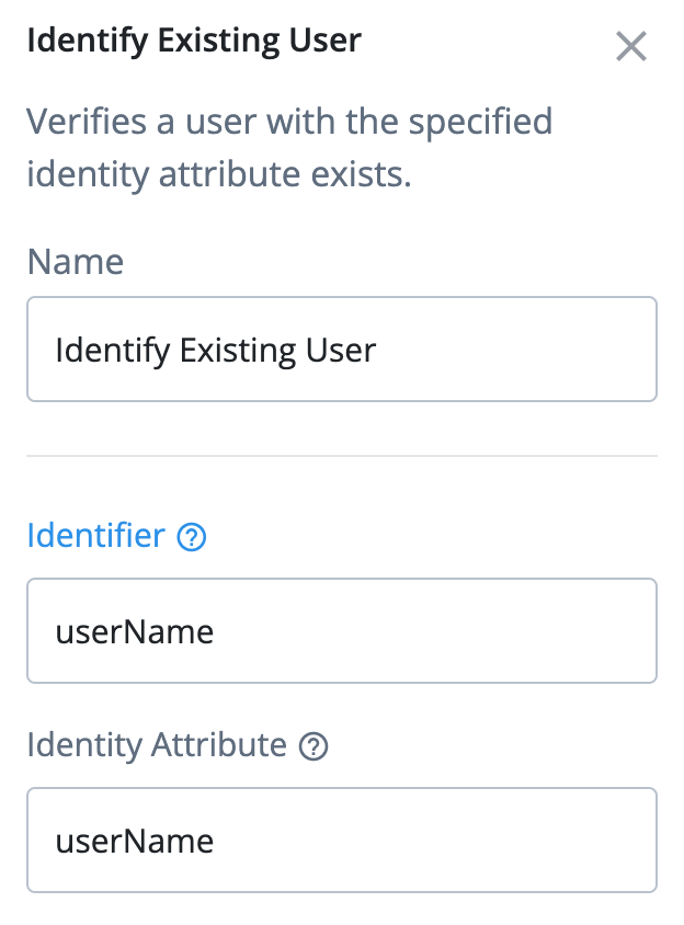 Identify Existing User Node Details