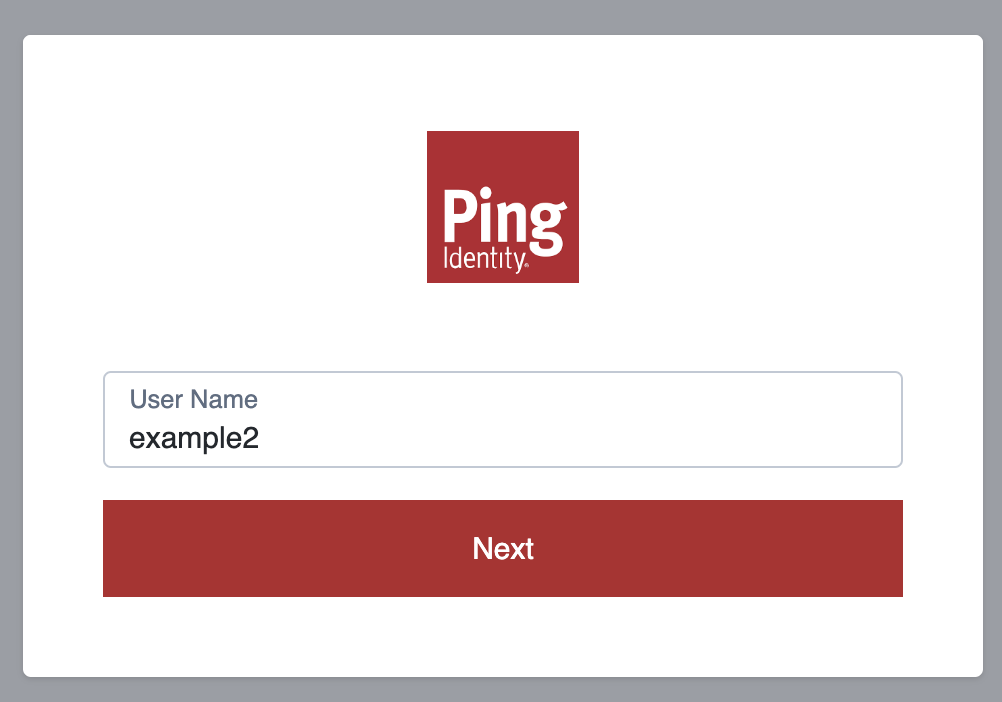 A screenshot of the end Journey in which the user “example2” has been inputted